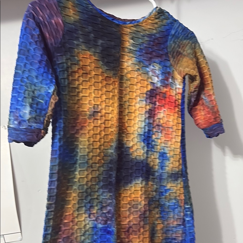 Multicolor Textured Dress